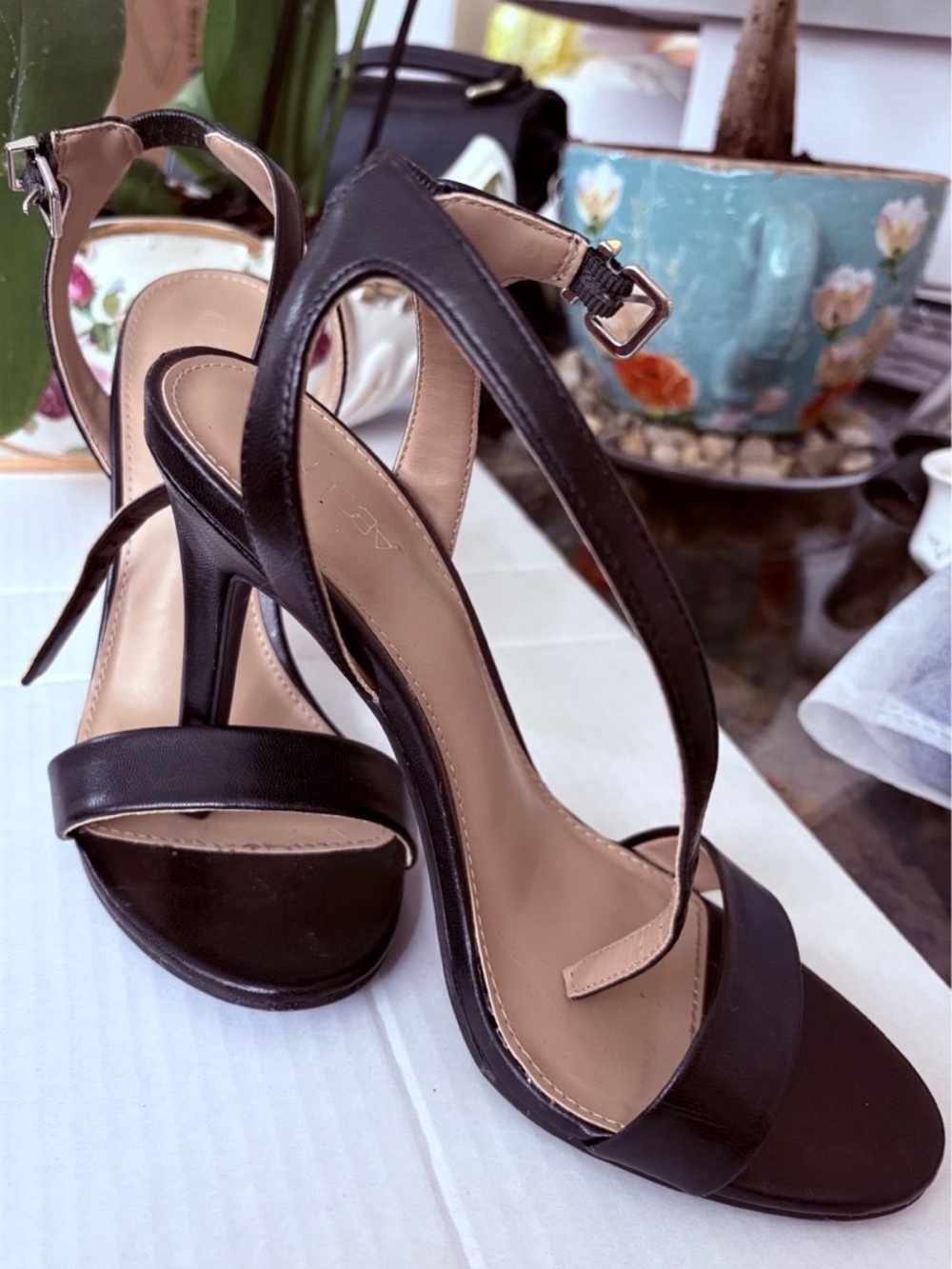 Abound Black High Heel Slingback Sandals